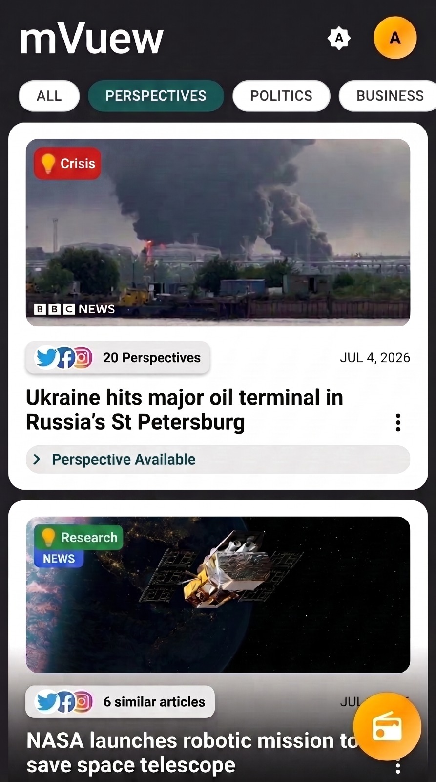 Smartphone screen content